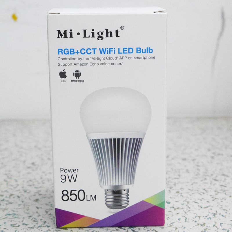 9W YB1 Wifi RGB + CCT LED 전구 Dimmable 2.4G 무선 스마트 램프 2 1 전구 빛 Milight 2.4G 원격 제어 AC100V-240V